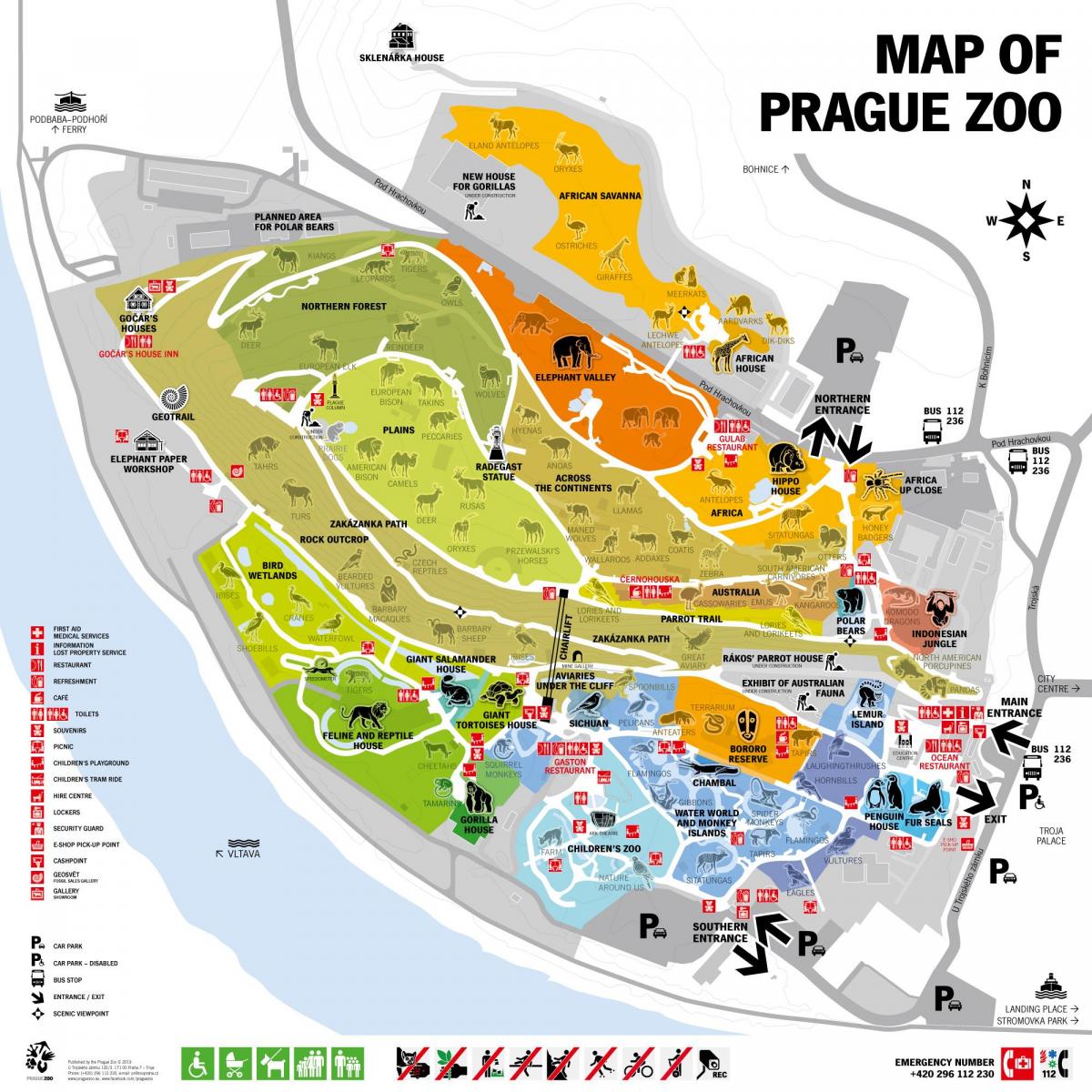 布拉格动物园公园地图