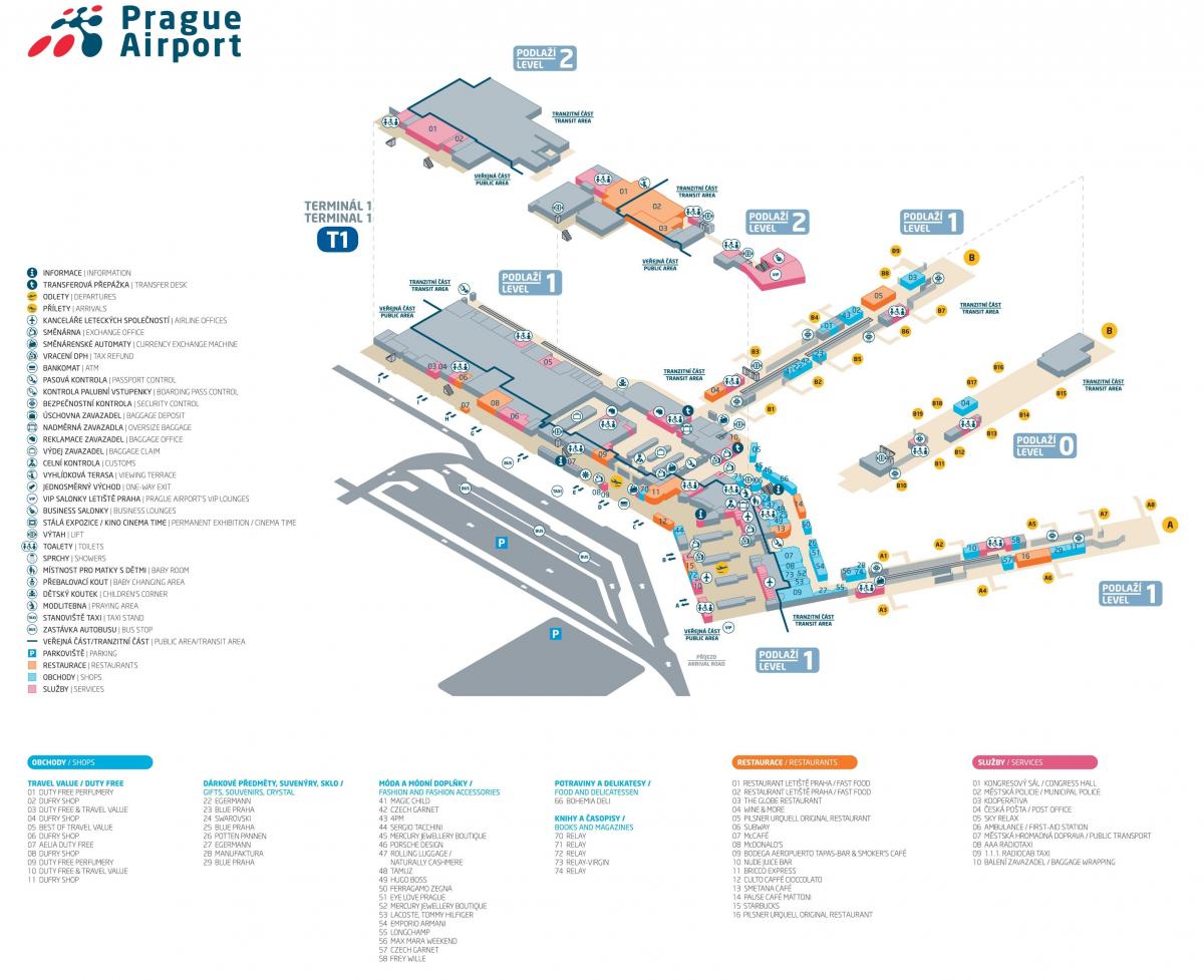 布拉格机场航站楼地图