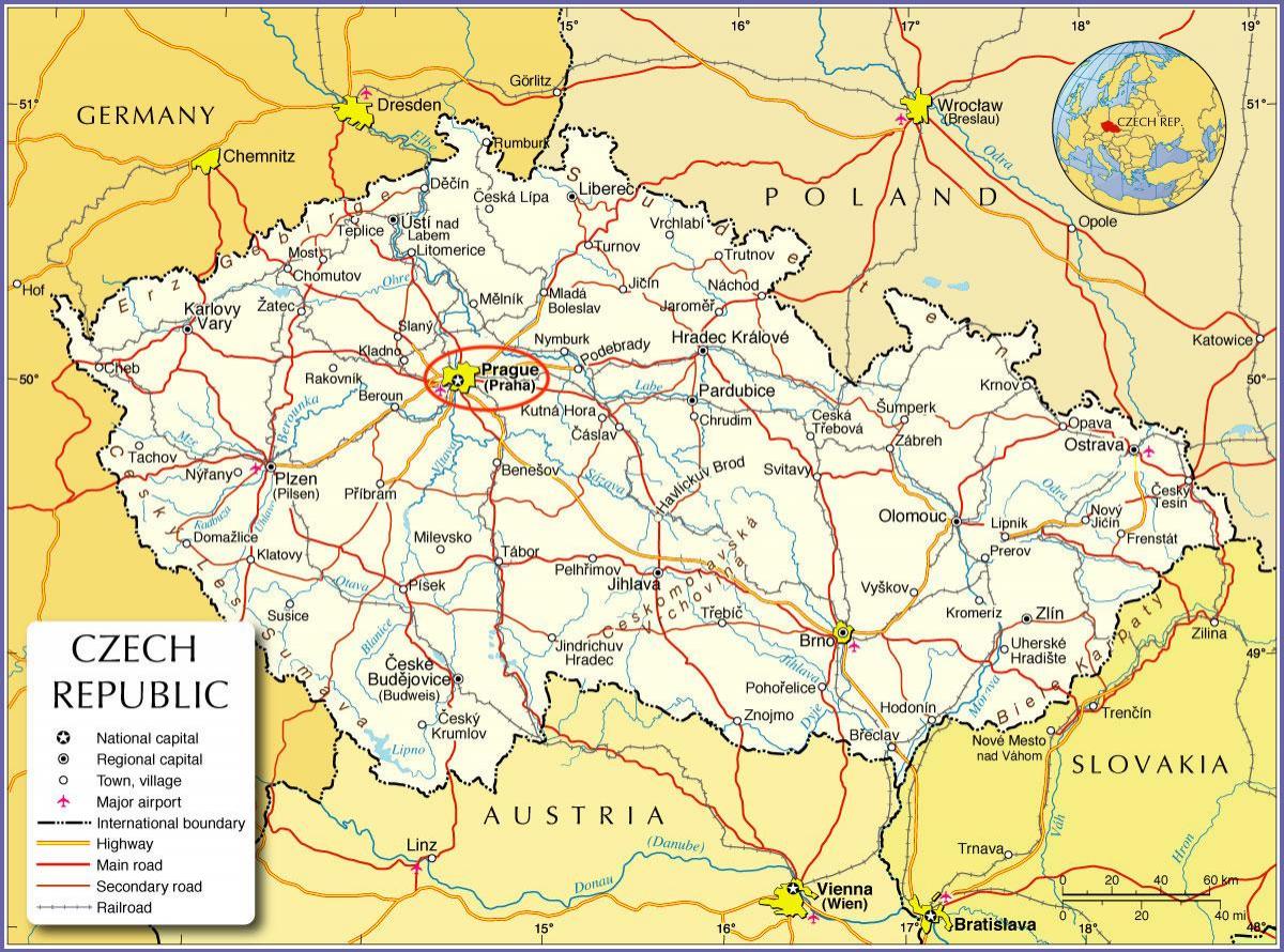 布拉格在捷克地图