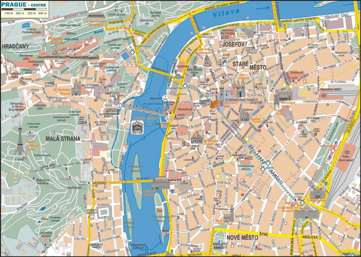 布拉格市中心地图
